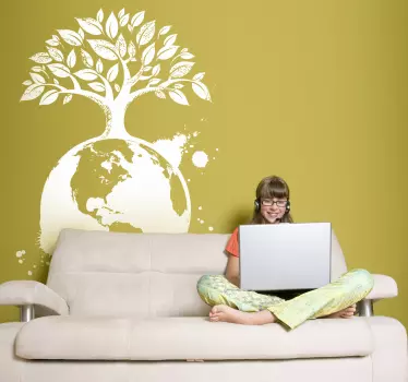Globális fa fal matrica - TenStickers