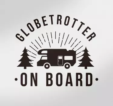 Globetrotter a jármű fedélzetén matrica - TenStickers