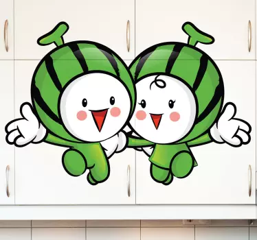 Görögdinnye barátai dekoratív matrica - TenStickers