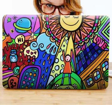 Graffiti művészet az enfant borzalmas laptop matricák - TenStickers