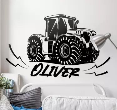 Graffiti traktor név szerinti egyedi matricával - TenStickers