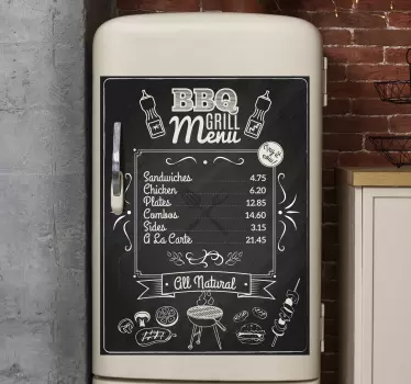 Grill hűtőszekrény burkolat - TenStickers
