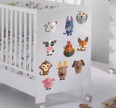 Gyerekek állat matrica gyűjtemény - TenStickers