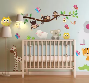 Gyerekek dzsungel fal matrica - TenStickers