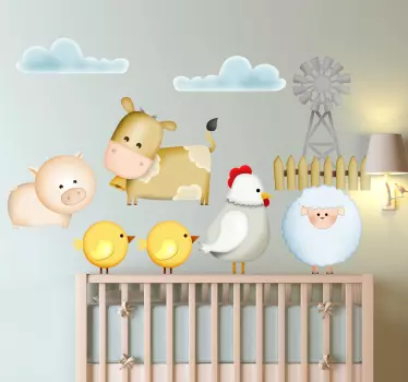 Gyerekek haszonállatok matrica gyűjtemény - TenStickers
