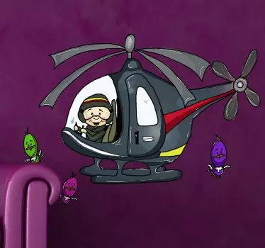 Gyerekek helikopter matrica - TenStickers