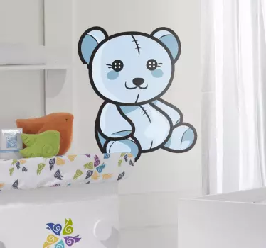 Gyerekek kék maci matrica - TenStickers