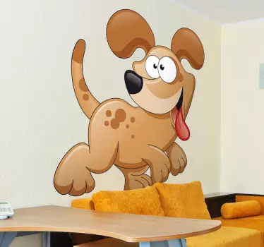 Gyerekek képregény kutya fal matrica - TenStickers