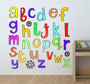 Gyerekek matricák ábécé matrica - TenStickers