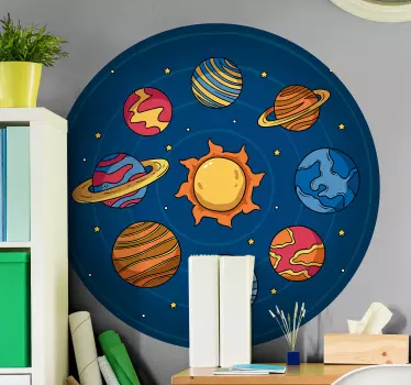 Gyerekek naprendszer űrmatrica - TenStickers
