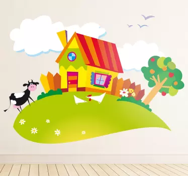 Gyerekek nyári farm falfestmény - TenStickers
