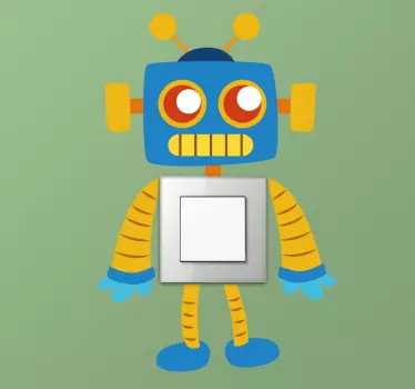 Gyerekek robot kapcsoló matrica - TenStickers