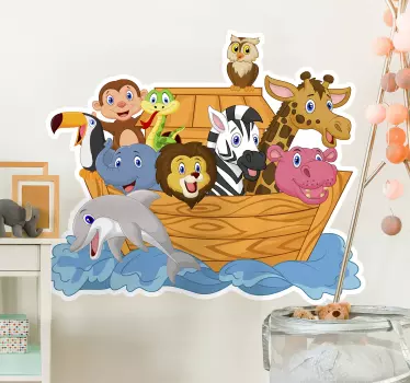 Gyermekek noé bárkája mese falimatrica - TenStickers