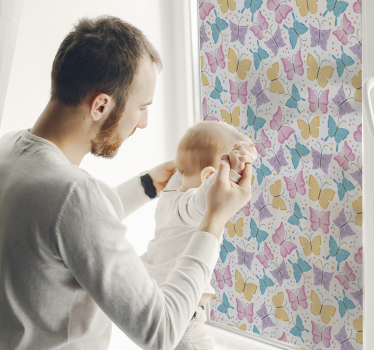 Gyönyörű pillangóablak matrica - TenStickers