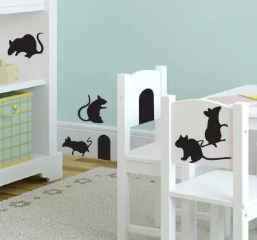 Gyűjtemény egér matrica otthoni fal matrica - TenStickers
