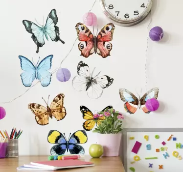 Gyűjtemény pillangók fal matrica - TenStickers