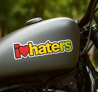 Gyűlölöm a szöveget motoros matrica - TenStickers