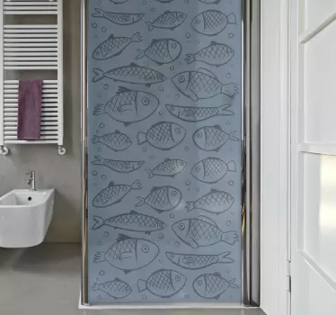 Hal a vízben zuhany matrica - TenStickers