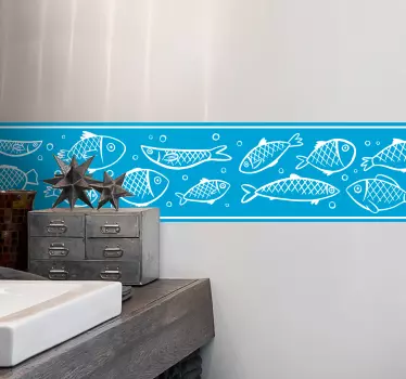 Hal úszó határ matrica - TenStickers