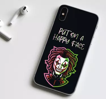 Hátborzongató karakter arca Matrica Iphone - TenStickers