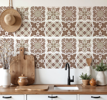 Hidraulikus mocha mousse csempematrica - TenStickers