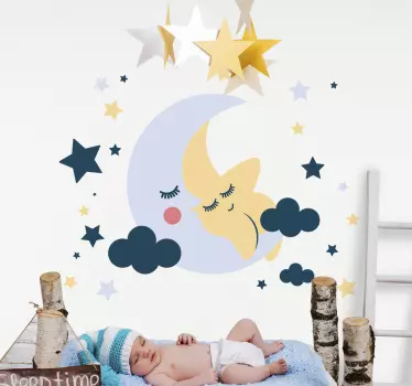 Holdak és csillagok űrmatrica - TenStickers