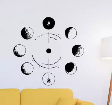 Holdfázisok rajz decak tér - TenStickers