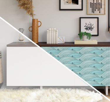 Hullám mintás bútor matrica - TenStickers