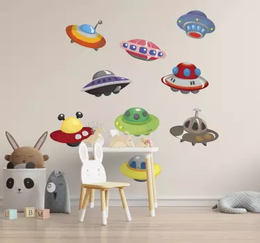 Idegen ufos gyerekek fali matricák - TenStickers