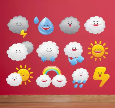 Időjárás gyerek matricák - TenStickers