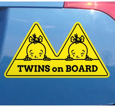 Ikrek figyelmeztető tábla erdei állatok falmatrica - TenStickers