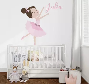 Illusztrációk matrica kis balerina - TenStickers