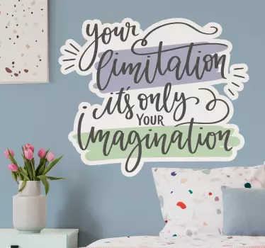 Inspiráló képzelet idézet erdei állatok falmatrica - TenStickers