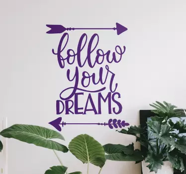 Inspiráló nyílvessző idézet szöveges matrica - TenStickers