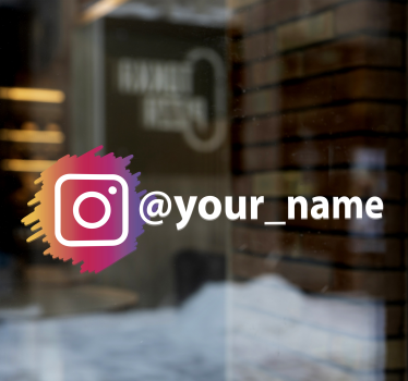 Instagram social media logo sign matrica - TenStickers