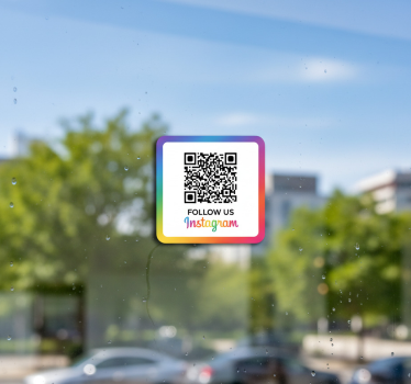 Instagram szivárványos keret qr erdei állatok falmatrica - TenStickers