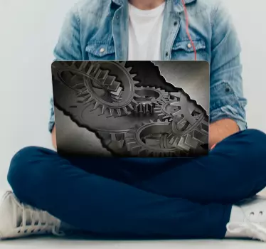 Ipari stílusú laptop bőr - TenStickers