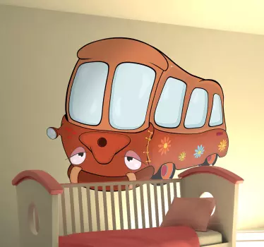 Iskolabusz rajzfilm matrica - TenStickers