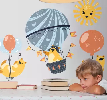 Játékos lufi kaland matrica gyerekeknek - TenStickers