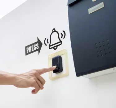 Jelek Matrica nyomd meg a csengőt - TenStickers