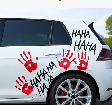 Joker stílusú oldalsó grafika autó matrica - TenStickers
