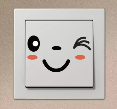 Kacsintós arcfény kapcsoló matrica - TenStickers