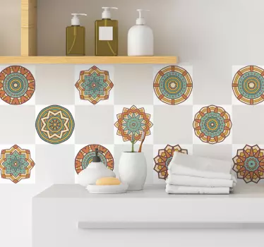 Kaleidoszkópos csempe matrica - TenStickers