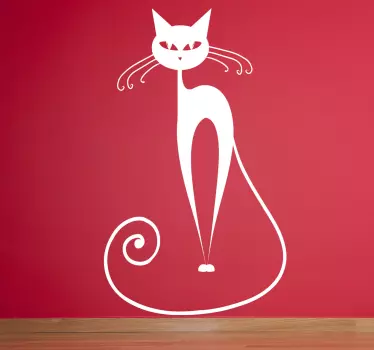 Kanyargós, bajuszos macska falmatrica - TenStickers
