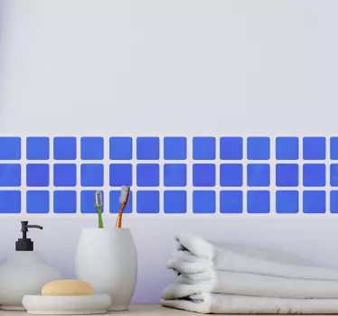 Kék árnyalatú deszkacsempék átadása - TenStickers