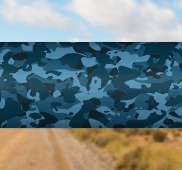 Kék katonai mintás bicikli matrica - TenStickers