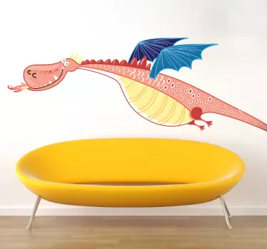 Kék szárnyas sárkány falmatrica - TenStickers