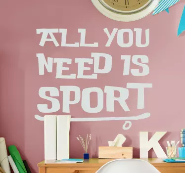 Kell sport szöveg fali matrica - TenStickers