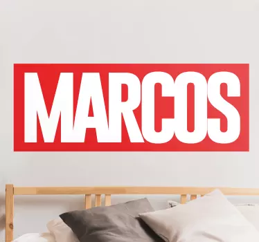 Képregény, személyre szabott névre szóló bakelit matrica - TenStickers