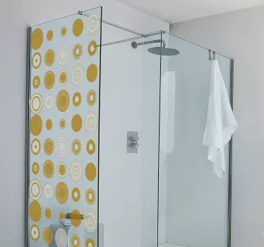 Kerek körök zuhany matrica - TenStickers